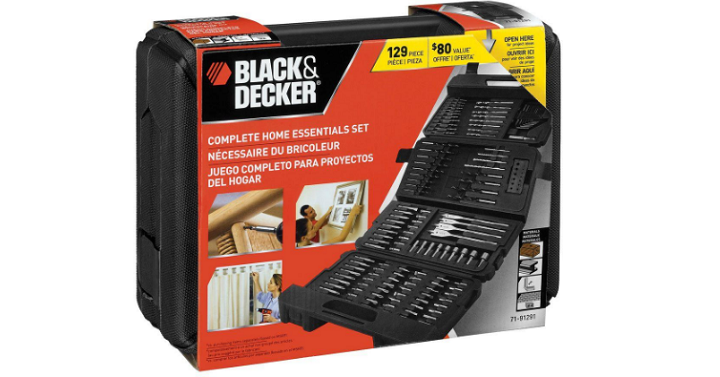 Wow! BLACK+DECKER Drilling and Driving Complete Home Essentials Set (129-Piece) Only $19.97! (Reg. $30.04)