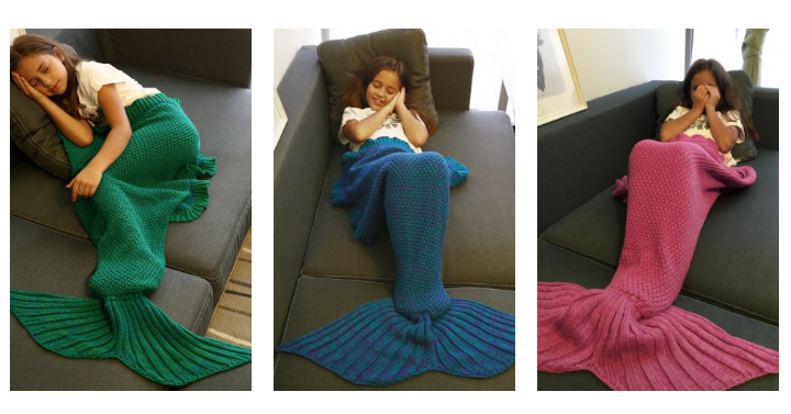 Comfortable Knitted Mermaid Tail Blanket Only $6.70 Shipped! (Reg. $19.30)