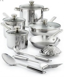 Tools of the Trade Stainless Steel 13-Pc. Cookware Set – Only $50.99!