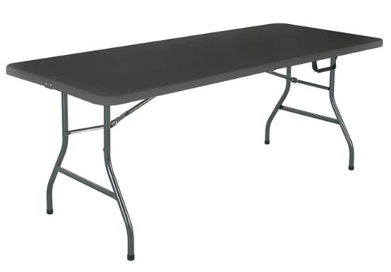 Cosco Products Centerfold Folding Table, 6-Feet, Black – Only $38.88!