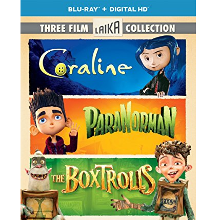 The Boxtrolls/ ParaNorman/ Coraline Blu-ray $17.96!