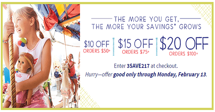 American Girl: Save Up to $20 Off Your Purchase! American Girl: Save Up to $20 Off Your Purchase!