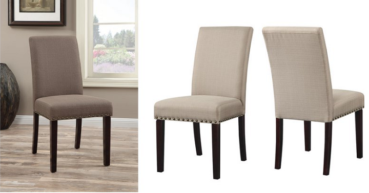 Walmart: DHI Nice Nail Head Upholstered Dining Chair (Set of 2) Only $89.00!