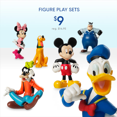 Disney Store: $9.00 Figure Play Sets & Buy One Get One For $1 on Plush Toys!