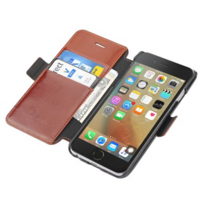 1byone Genuine Leather Wallet Stand Folio Case with Card Slot for iPhone 6 / 6s Just $5.35!
