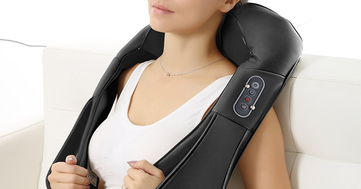 Naipo Shoulder Massager with Shiatsu Kneading Massage and Heat Only $36.99 Shipped!