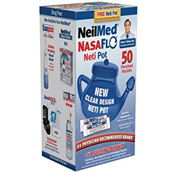 NeilMed NasaFlo Unbreakable Neti Pot with 50 Premixed Packets Only $8.39!!