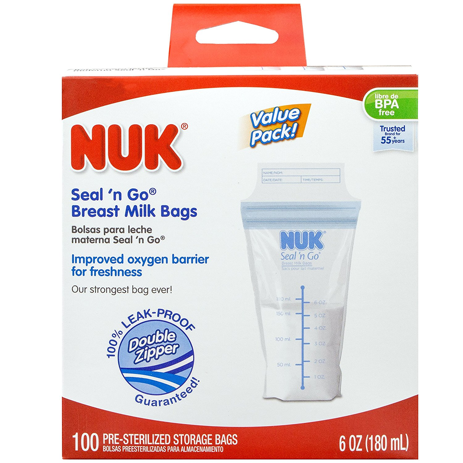 NUK Seal ‘n Go Breast Milk Bags 100 Count Only $9.98! (Reg. $17.98)
