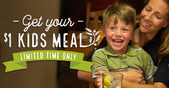 $1.00 Kids Meals With Purchase Of An Adult Entree At Olive Garden!