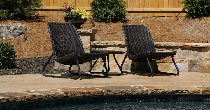 Keter Rio Brown 3-Piece All Weather Patio Seating Set Only $107.12 Shipped!