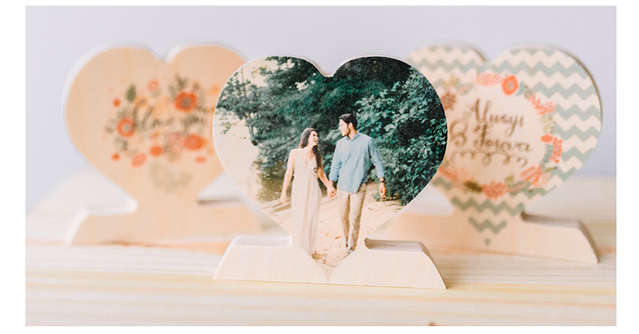 Custom Wooden Photo Hearts Only $9.99 + FREE Shipping!