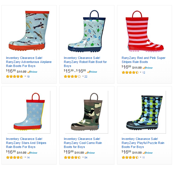Inventory Clearance Sale on Amazon! Kids RanyZany Boots Starting at $15.99!