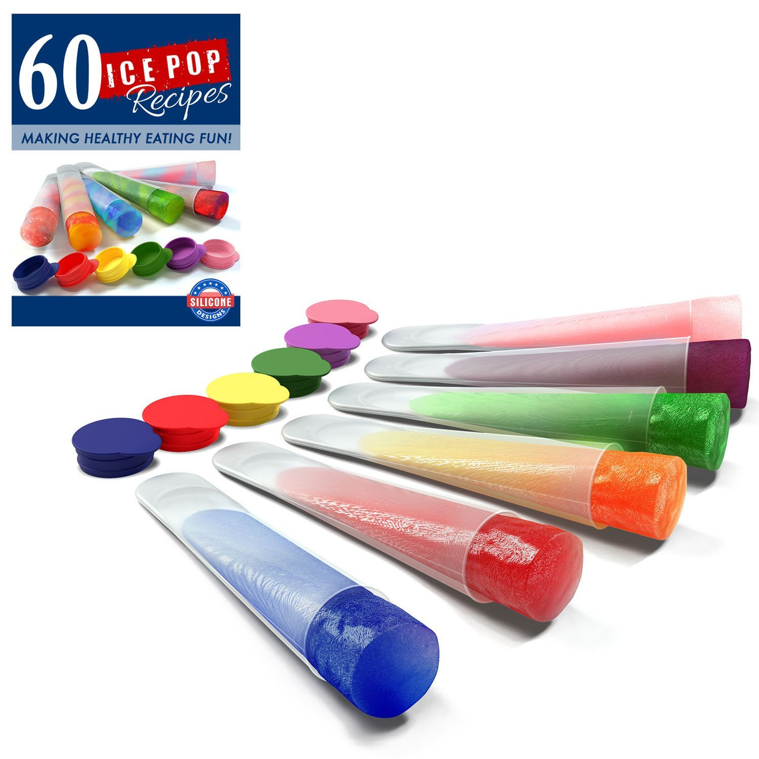 Silicone Ice Pop Molds (Set of 6) Just $12.48 on Amazon! (Includes 60 Recipes Ebook)