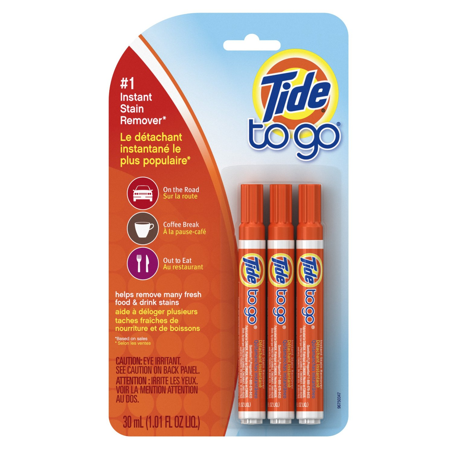 Tide To Go Instant Stain Remover Liquid Pen, 3 Count Only $2.95 Shipped!