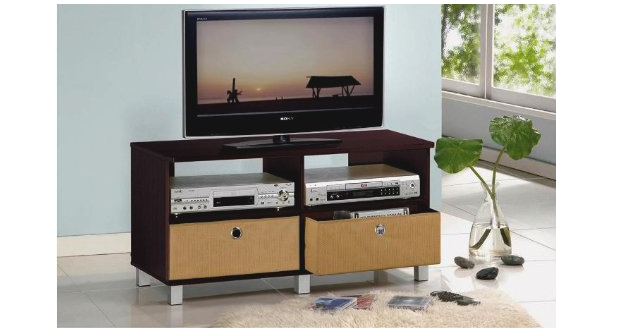 Furinno Entertainment Center with 2 Bin Drawers Only $36.05!