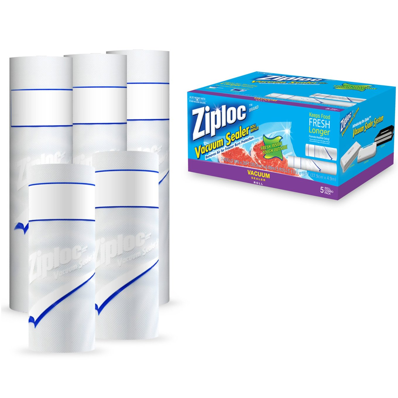 Ziploc Vacuum Seal Combo 5 Roll Pack ONLY $22.78!