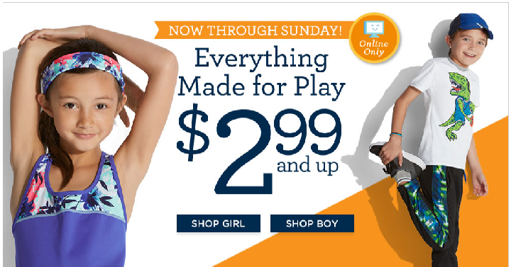 HOT! Gymboree: $2.99 and Up Sale + FREE Shipping!