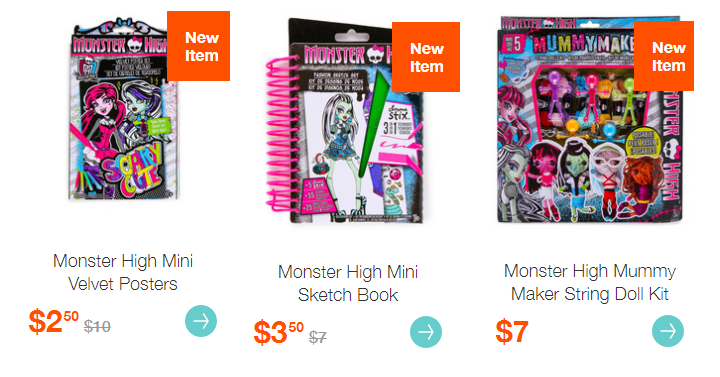 Monster High Posters, Dolls, Books and More Starting at Only $1.00!