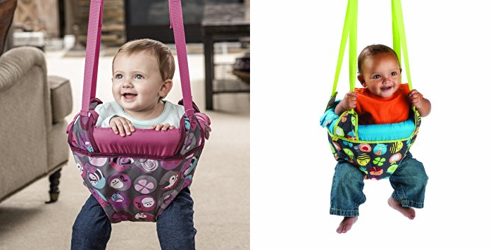 Evenflo ExerSaucer Door Jumper in Green and Blue Bumbly Only $11.88!