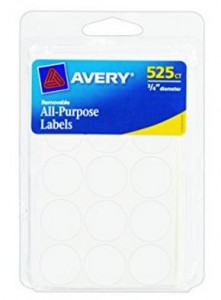 Avery Removable Round Labels, 0.75 Inch Diameter, White, Pack of 525 – Only $1.68!
