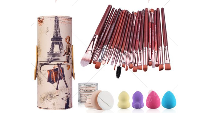 20 Pcs Makeup Brushes Set & Beauty Blenders Only $8.81 Shipped! (Reg. $17.24)