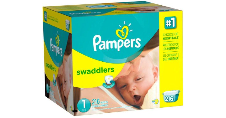 Pampers Swaddlers Diapers Size 1 (216 ct) Only $25.59! (Reg. $45.12)