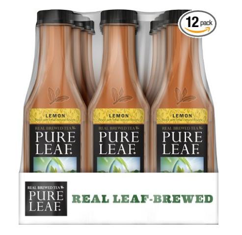 Pure Leaf Iced Tea, Lemon, Sweetened, Real Brewed Black Tea, 18.5 Ounce Bottles (Pack of 12) – Only $9.46!