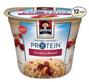 Quaker Instant Oatmeal Express Cups Select Starts with Protein, Cranberry Almond (Pack of 12) – Only $8.82!