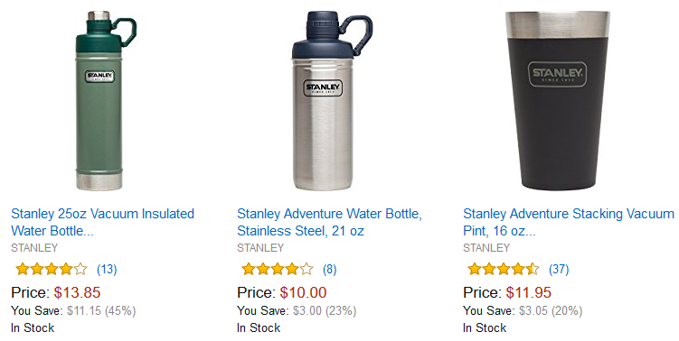 Take 20% or More Off Select Stanley Products! Priced from $10.00!