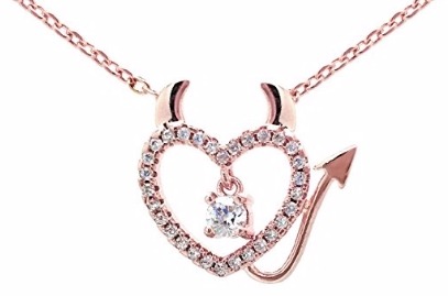 Rose Gold Naughty Heart Necklace—$20.99!