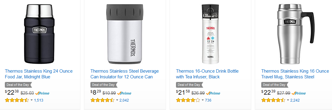 Today only, save big on Thermos! Priced from $8.29!
