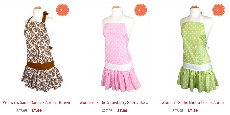 Get 30% off and FREE shipping at Flirty Aprons! CUTE Aprons $5.59 shipped!