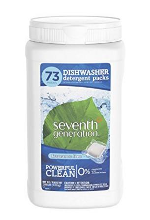 Seventh Generation Dishwasher Detergent Packs, Fragrance Free, 73 Count – Only $14.44! *Exclusively for Prime Members*