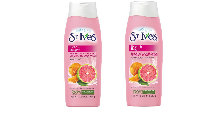 St. Ives Even & Bright Body Wash, Pink Lemon and Mandarin Orange Only $2.24 Shipped!