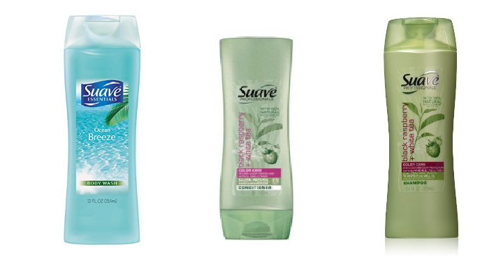 Suave Professionals Shampoo, Conditioner & Body Wash 20% off Coupon= $1.41 Each Shipped!