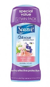 Suave Antiperspirant Deodorant, Sweet Pea and Violet 2.6 oz, Twin Pack – Only $2.20!