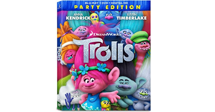 Trolls Blu-ray/DVD/Digital HD Only $19.99! (Reg. $39.99)