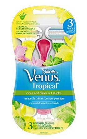 Gillette Venus Women’s Disposable Razor, Tropical, 3 Count – Only $3.64!
