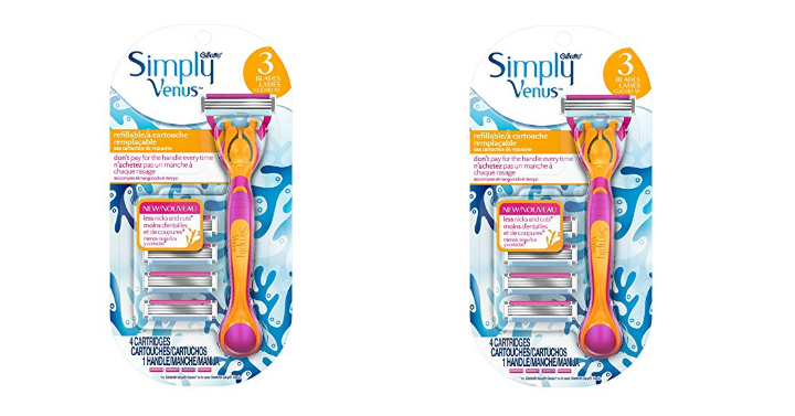Gillette Simply Venus with 4 Cartridges Refills Only $2.49! (Reg. $6.49)