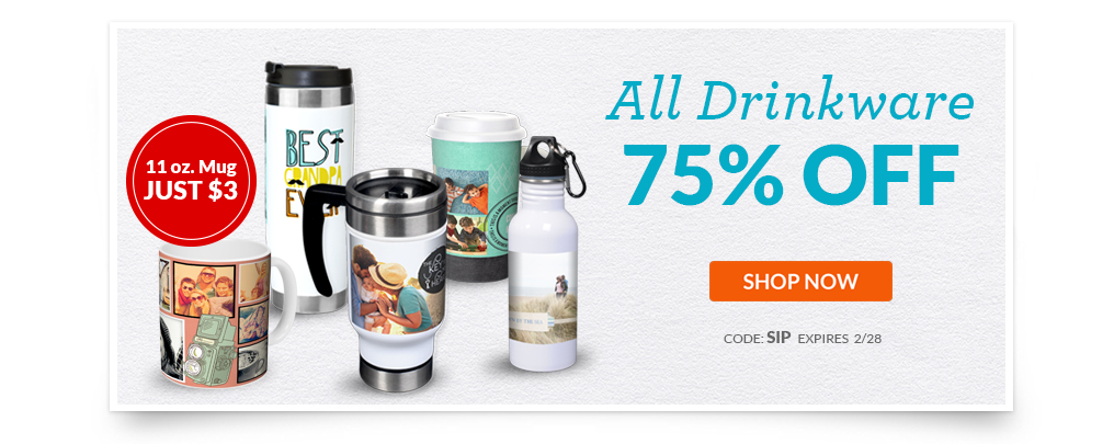 All Drinkware at York Photo 75% OFF!