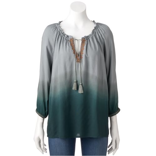 Kohl’s 30% off! Earn Kohl’s Cash! Stack Codes! Free shipping! Women’s SONOMA Goods for Life Dip-Dye Peasant Top – Just $20.99!