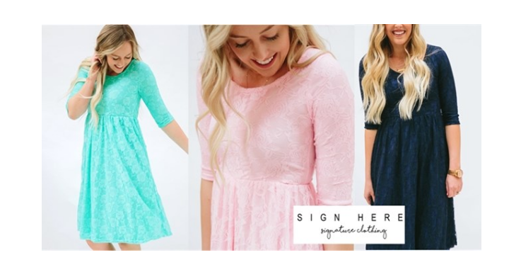 Women’s Sweetheart Lace Dresses Only $24.99! (Reg. $49.99) 10 Different Colors to Choose From!