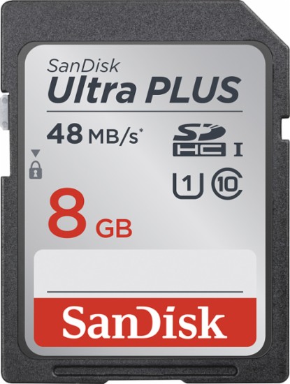 SanDisk – 8GB Ultra Plus SDHC Class 10 UHS-1 Memory Card – Just $5.99!