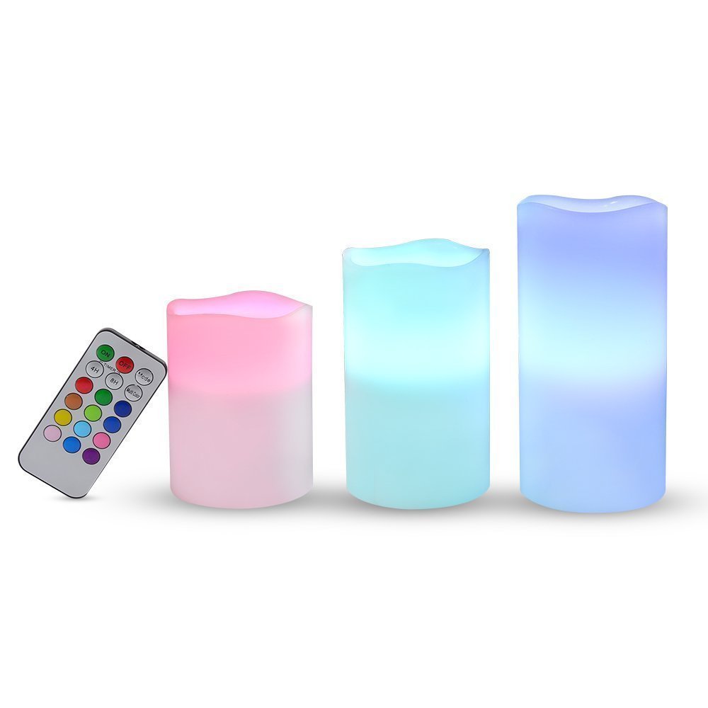 Real Wax Battery Operated Color Changing Candles with Remote Control & Timer – Just $10.85!