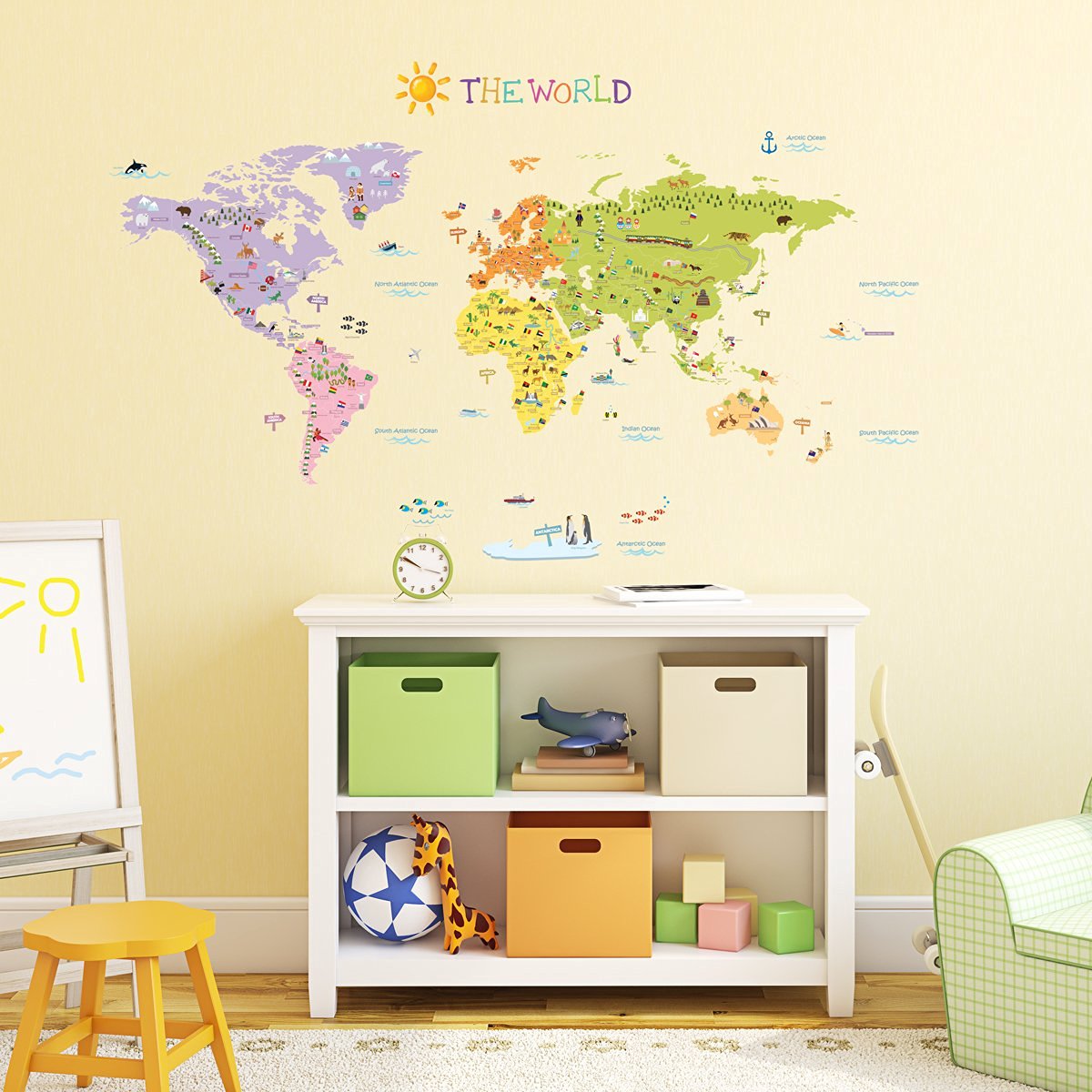 The World Map Peel & Stick Wall Decals – Just $19.95!