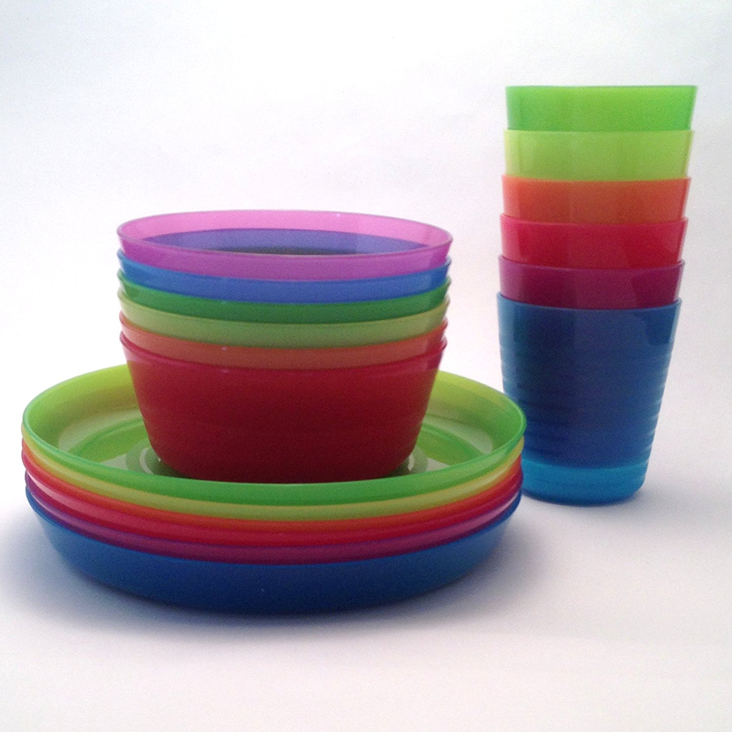 IKEA Children Color Bowl, Tumbler and Plate Sets – 6 Each – Set of 18 – Just $11.00!
