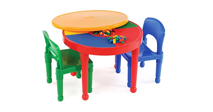 Tot Tutors Kids 2-in-1 LEGO-Compatible Activity Table and 2 Chairs Only $39.14! (Reg. $56.04)