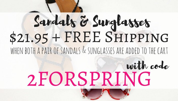 Cents of Style – 2 For Tuesday – Sandals & Sunglasses for $21.95! FREE SHIPPING!