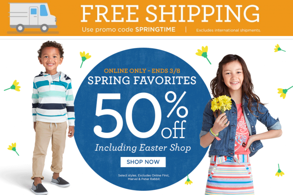 FREE Shipping & 50% Off Spring Favorites At Gymboree Including Easter Shop!