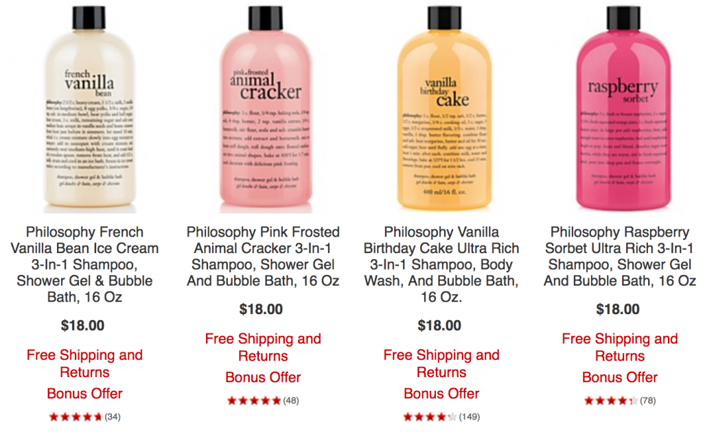 Philosophy 16oz Shower Gel Buy Two Get One FREE & FREE 6-Piece Skin Care Set With Purchase!